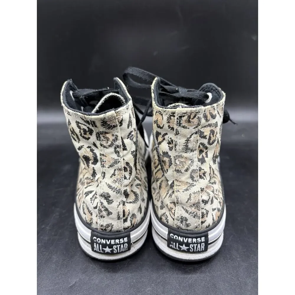 Converse Chuck Taylor All-Star High top Sneaker Junior Size 5 Leopard Print